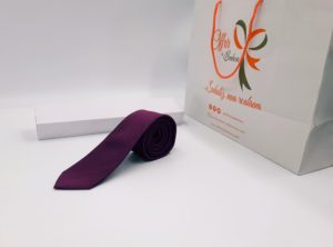 Cravate motif faux uni (tu / violet)