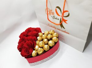 Des roses aux chocolats