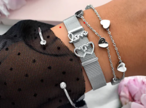 Bracelet Love & Double Coeurs