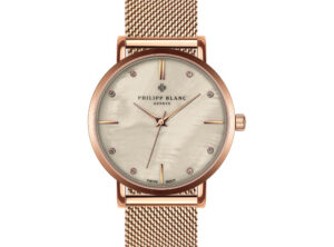 Philipp Blanc - Montre Lausanne - acier inoxydable - doré rose