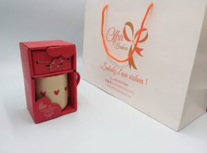 Tasse, Collier et bracelet cœur