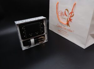 Coffret ceinture et portefeuille noir