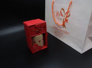 Tasse, Collier et bracelet cœur